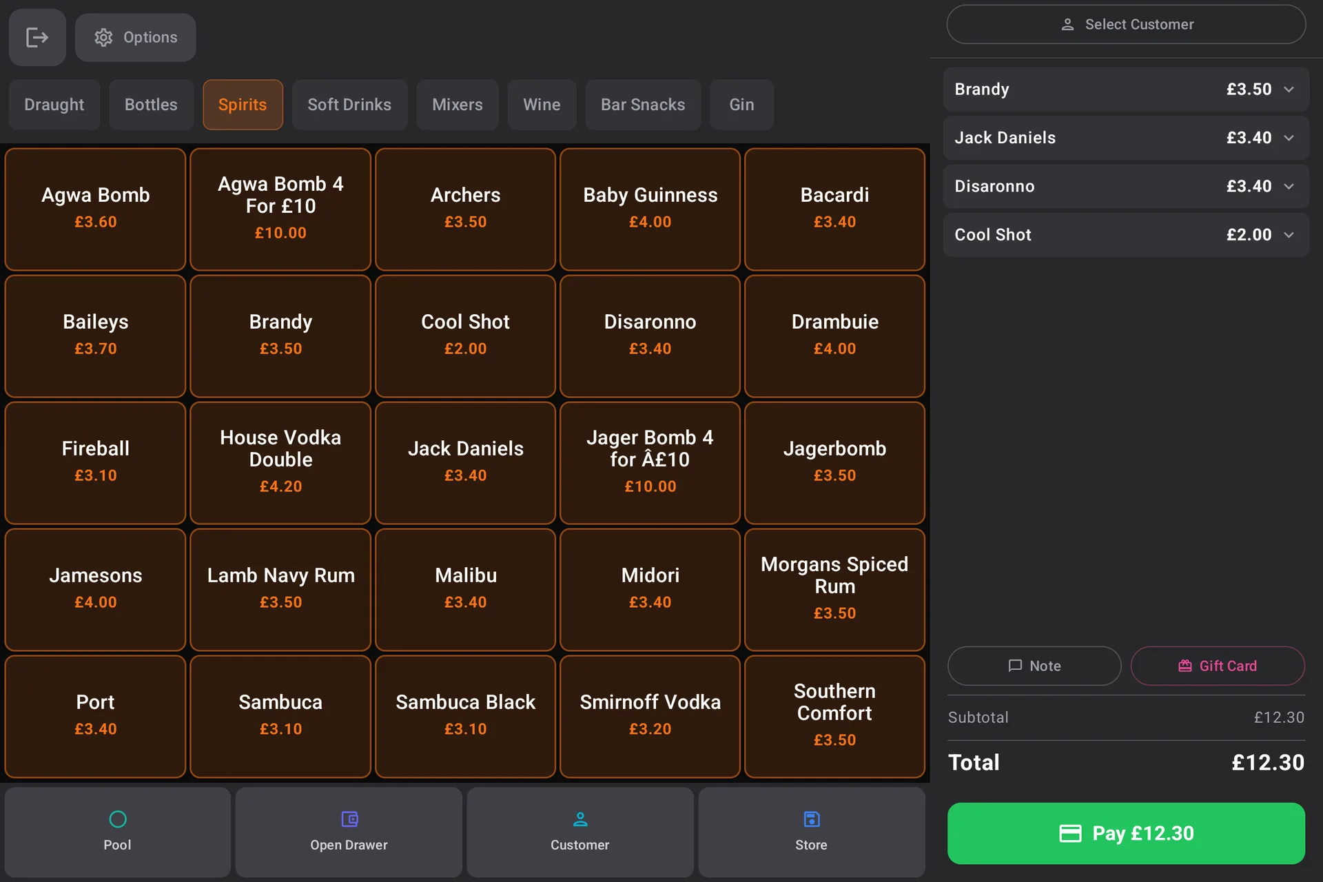 epos247 POS payment and order management screen
